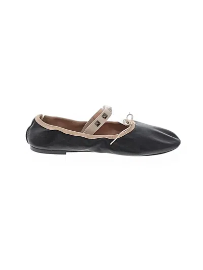Pre-owned Valentino Garavani Flats In Black