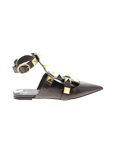 Pre-owned Valentino Garavani Flats In Brown
