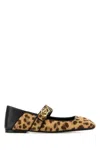 Valentino Vlogo Locker Collapsible-heel Leather-trimmed Leopard-print Calf Hair Ballet Flats In Multicolor