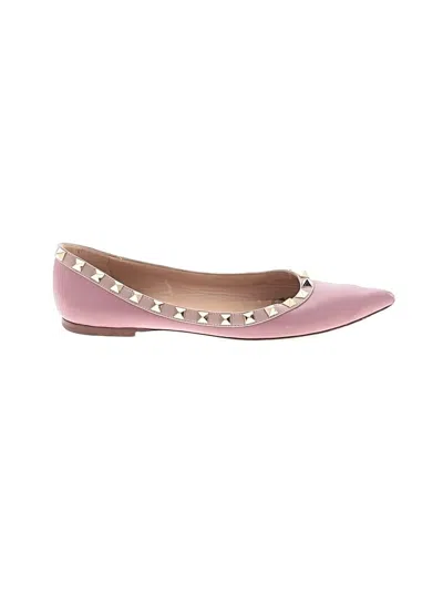Pre-owned Valentino Garavani Flats In Pink