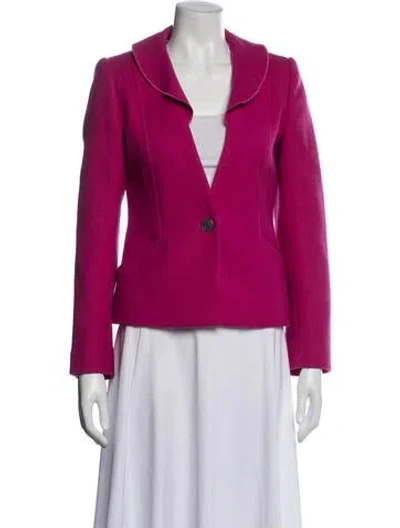 Pre-owned Valentino Fleece Blazer In Pink