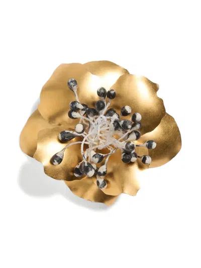 Valentino Garavani Fleur Lumineuse Brooch In Gold