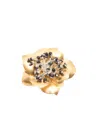 Valentino Fleur Lumineuse Brooch In Yellow