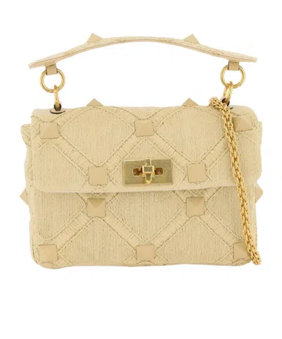 Valentino Garavani Flip Logo Handbag In Nude