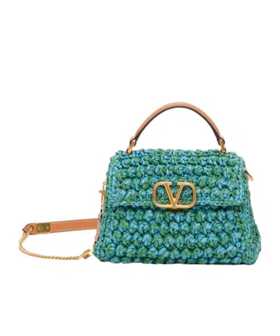 Valentino Garavani Flip Shoulder Bag In Blue