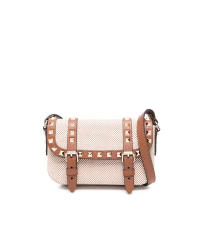 Valentino Garavani Flip Shoulder Bag In Nude