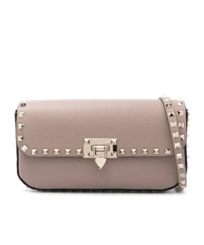 Valentino Garavani Flip Shoulder Bag In Nude