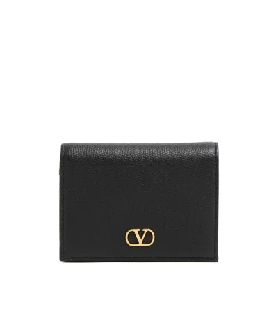 Valentino Garavani Vlogo Bi-fold Wallet In Black
