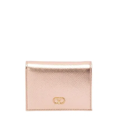 Valentino Garavani Flip Wallet In Brown
