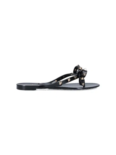 Valentino Garavani Flip-flops "rockstud" In Black