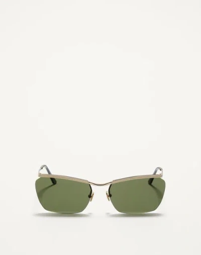 Valentino Garavani Valentino Floating Rimless Metal Glasses Unisex Gold/green 60