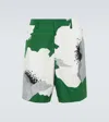 Valentino Garavani Printed Cotton Bermuda Shorts In Multicoloured