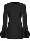 Valentino Robe Courte En Double Compact Drill Femme Noir 40 In Black