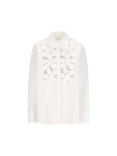 Valentino Garavani Embroidered Compact Shirt In White