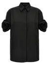 Valentino Bluse Aus Compact Popeline Frau Schwarz 40