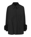 Valentino "micro Faille Overshirt With In Black