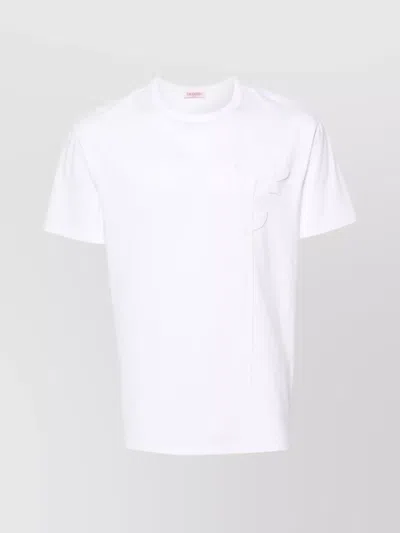 Valentino Floral Embroidered Crew Neck T-shirt In White
