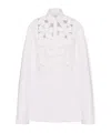 Valentino Floral-embroidered Cut-out Shirtdress In White