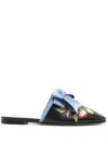 Valentino Black Beauregard Slip-on Loafers In Black