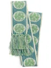 Valentino Floral-embroidered Scarf In Green