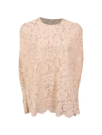 Pre-owned Valentino Floral-lace Blouse In Pink
