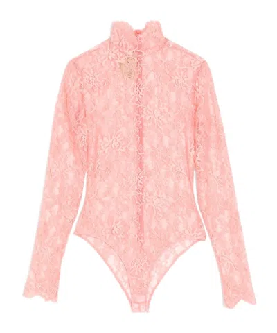 Valentino Floral Lace Body In Pink
