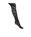 Valentino Floral Tights In Gray
