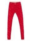 Valentino Floral-lace Tights In Red