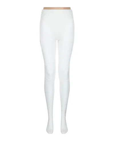 Valentino Floral Lace Tights In White