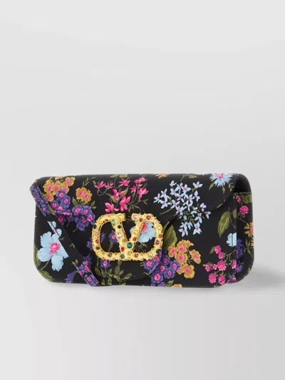 Valentino Garavani Floral Pattern Rectangular Shape Clutch Bag