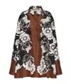 Valentino Short Dress With Street Flowers Daisyland Print In Multicolor