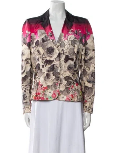 Pre-owned Valentino Floral Print Blazer In Multi