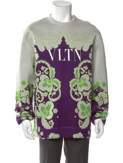 Pre-owned Valentino Floral Print Long Sleeve Shirt W/ Tags In Green