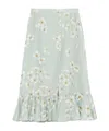 Valentino Floral-print Midi Skirt