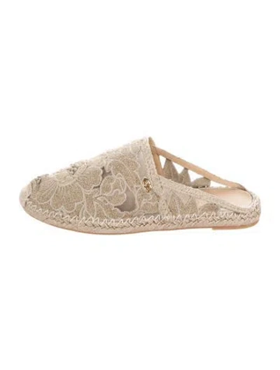 Pre-owned Valentino Garavani Floral Print Mules W/ Tags In Neutrals