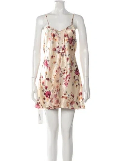 Pre-owned Valentino Floral Print Nightgown In Green