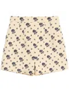 Valentino Floral-print Shorts In Neutrals