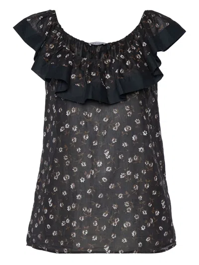 Pre-owned Valentino Floral-print Top