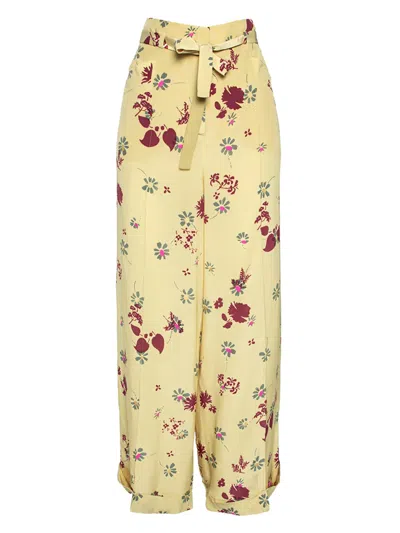 Pre-owned Valentino Floral-print Trousers