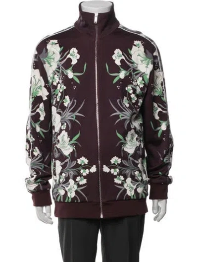 Pre-owned Valentino Floral Print Windbreaker In Multi