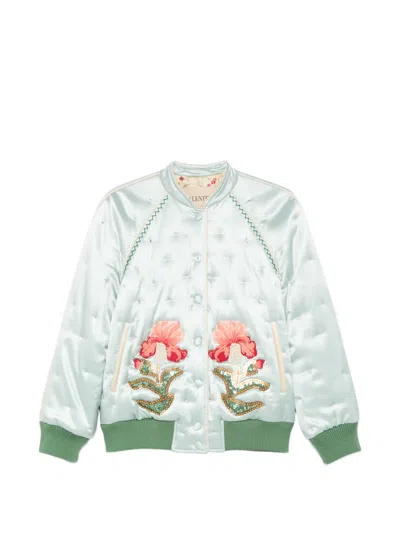 Valentino Floral Quilted Bomber Jacket In Multi