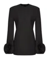 Valentino Robe Courte En Double Compact Drill Femme Noir 40 In Black