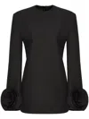 Valentino Robe Courte En Double Compact Drill Femme Noir 40 In Schwarz