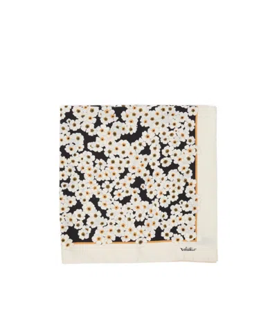 Valentino Silk Floral Scarf In Neutral