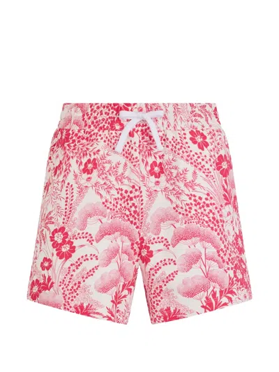 Valentino Floral Shorts In Pink
