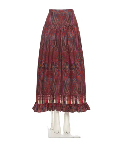 Valentino Floral Skirt In Multi