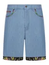 Valentino Tailored Shorts With Floral Trim And Pockets