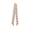 Valentino Garavani Thin Silk Scarf With Floral Pattern Women In Multi