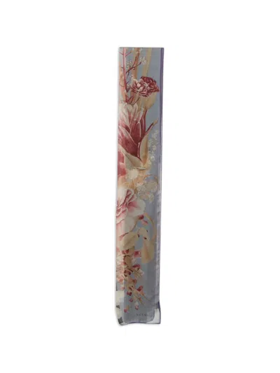 Pre-owned Valentino Floral-print Scarf In Blue