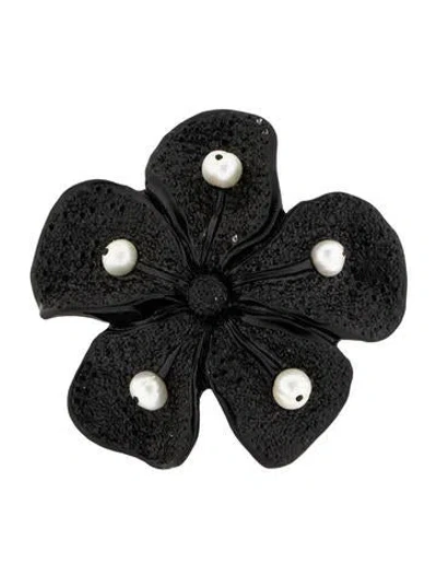 Pre-owned Valentino Garavani Flower Brooch In Multi